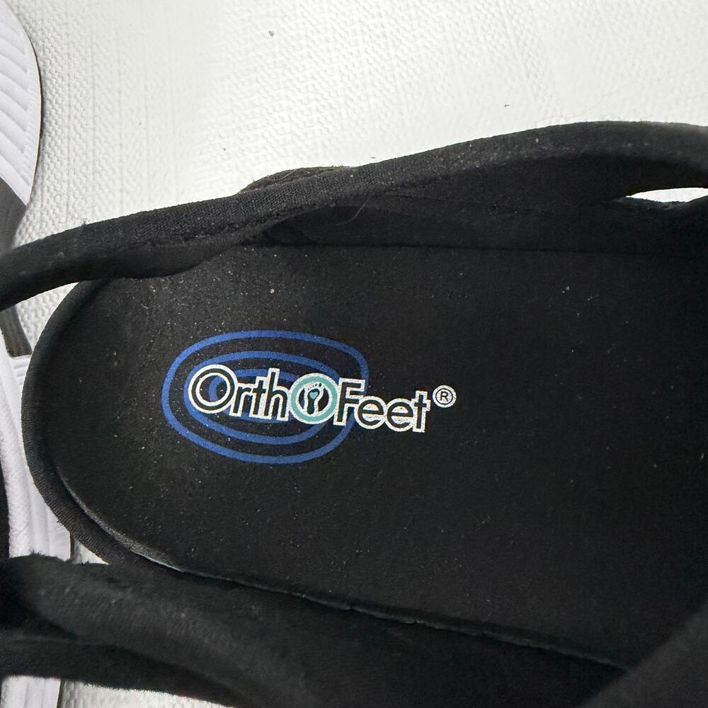 Orthofeet Laguna Sandals Women’s Size 10.5 B Black White Orthopedic Shoes - Picture 3 of 10